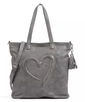 Herzgasse 6 шопер из зернистой яловой кожи Taschendieb Wien, серый