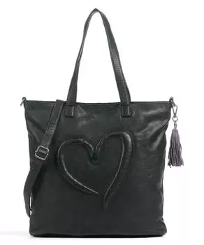 Herzgasse 6 шопер из зернистой яловой кожи Taschendieb Wien, зеленый