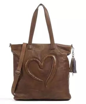 Herzgasse 6 шопер из зернистой яловой кожи Taschendieb Wien, коричневый