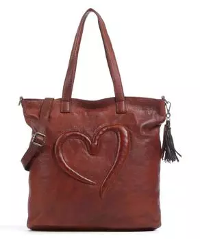 Herzgasse 6 шопер из зернистой яловой кожи Taschendieb Wien, коричневый