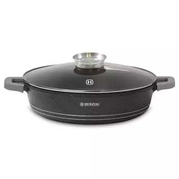 Herzog HR-5213: 32Cm, Met Marmer Gecoate Ondiepe Braadpan Met Aromaknop - 6,1 л Herzog & Shne