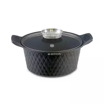 Herzog HR-5216: 20 см Diamant Design Marmeren Braadpan Met Aromaknop - 2,4 л Herzog & Shne