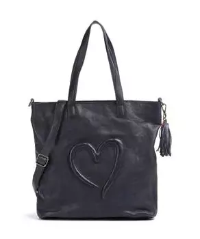 Herzweg 1 сумка для покупок из зернистой кожи Taschendieb Wien, синий