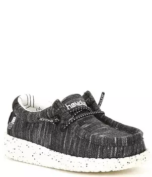 HEYDUDE Эластичные моющиеся слипоны Wally для мальчиков (для младенцев), черный