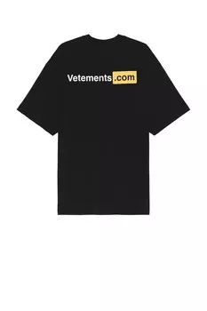 ХХХ Футболка с логотипом Vetements, черный