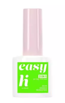 Hi Hybrid Easy 3w1 гибридный лак для ногтей, 614 Green Monster