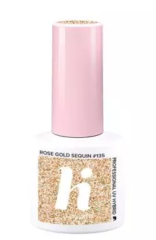 Hi Hybrid гибридный лак для ногтей, 135 Rose Gold Sequin