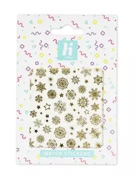 Hi Hybrid Gold Snowflakes наклейки для ногтей, 1 шт.