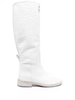 Hide&Jack сапоги с тиснением под кожу крокодила, белый