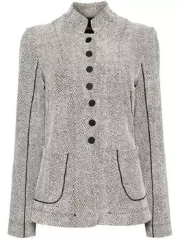 High блейзер respect с высоким воротником, серый