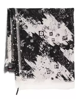 High шарф с принтом, серый