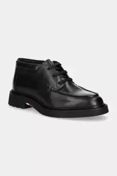 HILFIGER COMFORT LWT LTH M TOE B кожаные туфли Tommy Hilfiger, черный