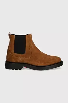HILFIGER COMFORT LWT SUEDE CHEL замшевые ботильоны Tommy Hilfiger, коричневый