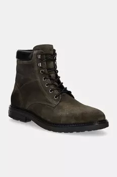 HILFIGER OUTDOOR SUEDE BOOT замшевые ботинки Tommy Hilfiger, зеленый