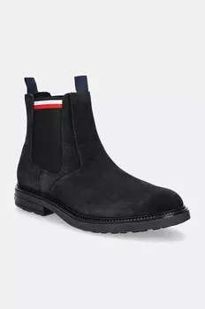 HILIFGER OUTDOOR SUEDE CHELSEA замшевые ботильоны Tommy Hilfiger, темно-синий