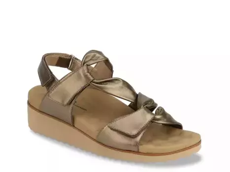 Hillary Wedge Сандалии Ros Hommerson, Bronze Metallic