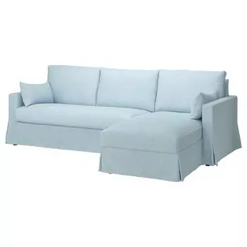 ХИЛТАРП 3-местный диван + диван, правый, Киланда бледно-синий HYLTARP IKEA