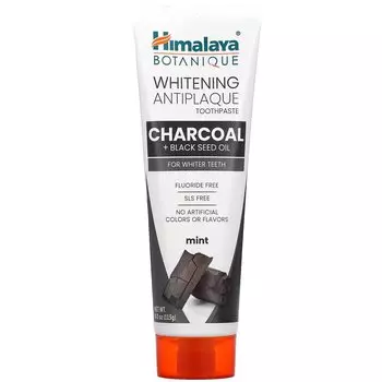 Himalaya Whitening Antiplaque Toothpaste Charcoal + Black Seed Oil Mint 4.0 oz ( 113 g)