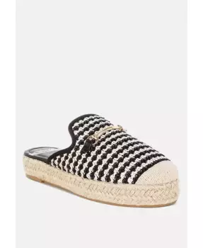 Химари Слипоны-мюли из рафии Rag & Co, черный