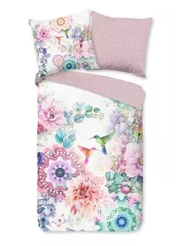 ХИП-постельное белье "Isaye" с мандалами и цветами - мульти - 155 х 220 см - 100% хлопок/сатин Muller Textil