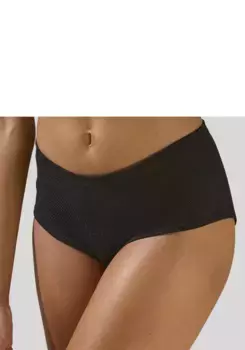 Хипстер LASCANA из приятного мягкого хлопка, черный