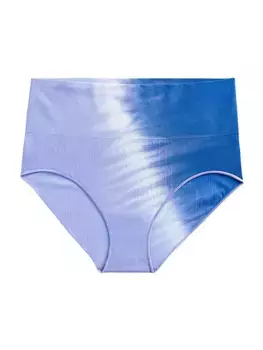 Хипстер с завышенной талией Tie-Dye Bombas, цвет periwinkle ink