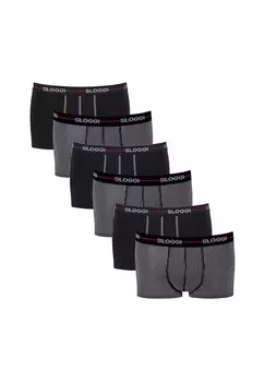 Хипстерские шорты/брюки, набор из 6 шт, начало Sloggi, цвет Red - Dark Combination