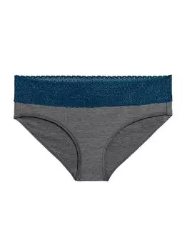 Хипстерские трусы с кружевной отделкой Bombas, угольный