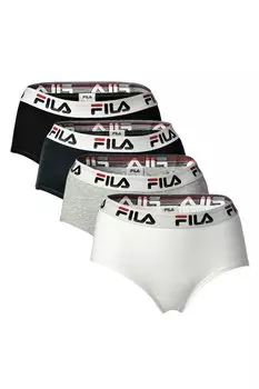 Хипстерское бикини с высокой талией — 4 пары Fila, черный