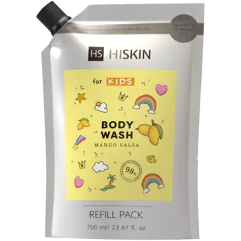Hiskin запасной гель для душа и пена для ванн 2в1 для детей желтый, 700 мл