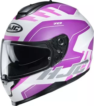 Шлем HJC C70 Koro, белый/розовый