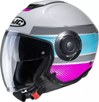 HJC i40 Tolan Реактивный шлем, серый/розовый