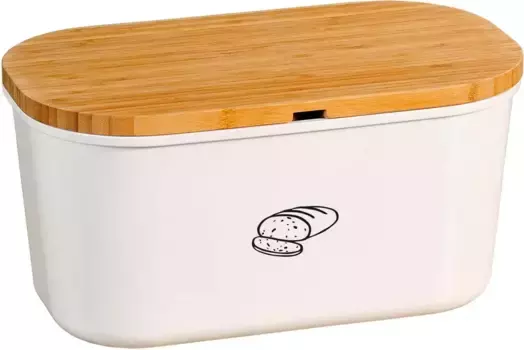 Хлебница KESPER, (1 шт.), размеры (Ш/В/Г): 37 x 17 x 21,5 см 17х21,5х37 см, белый