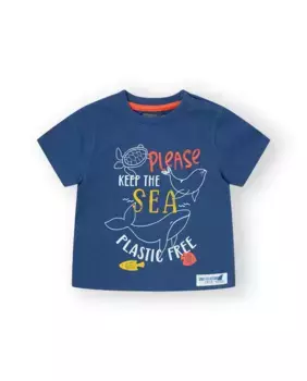 Хлопчатобумажная футболка для малыша темно-синего цвета Canada House, тёмно-синий