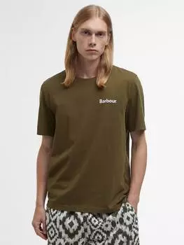 Хлопчатобумажная футболка homelane Barbour, цвет Light Sage