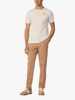 Хлопчатобумажная футболка классического кроя с логотипом с коротким рукавом Hackett London, белый