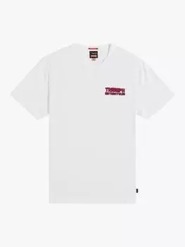 Хлопчатобумажная футболка обычного кроя head down racer Triumph Motorcycles, белый