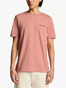 Хлопчатобумажная футболка обычного кроя с коротким рукавом и вышитым логотипом Lyle & Scott, цвет Ash Red/Jet Black