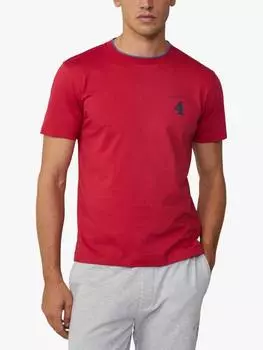 Хлопчатобумажная футболка обычного покроя с коротким рукавом Hackett London, цвет Pop Red