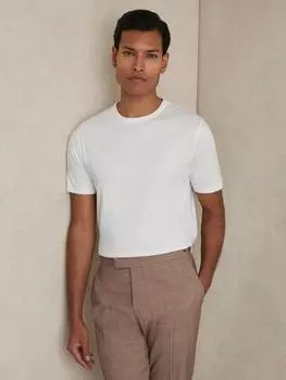 Хлопчатобумажная футболка обычного покроя с коротким рукавом count Reiss, белый