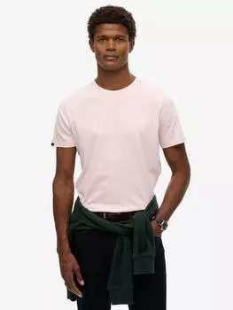 Хлопчатобумажная футболка обычного покроя с коротким рукавом Superdry, цвет Faint Pink