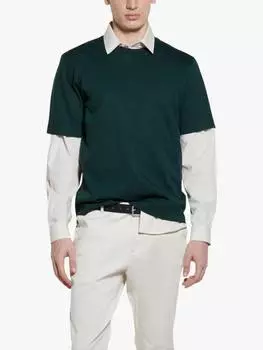 Хлопчатобумажная футболка обычного покроя SISLEY, темно-зеленый