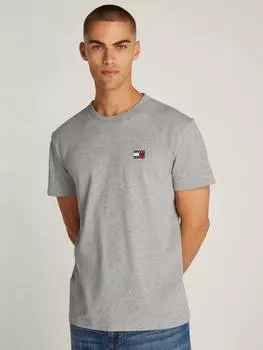 Хлопчатобумажная футболка обычного покроя tommy hilfiger Tommy Hilfiger, цвет Grey Heather