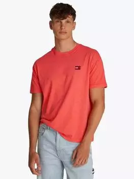 Хлопчатобумажная футболка обычного покроя tommy hilfiger Tommy Hilfiger, цвет Bright Vermillion
