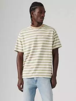 Хлопчатобумажная футболка regular fit red tab в винтажную полоску Levi's, цвет Paloma