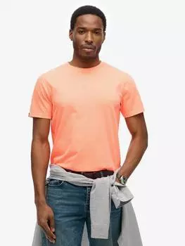 Хлопчатобумажная футболка regular fit с коротким рукавом essential Superdry, цвет Washed Dry Orange