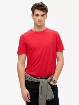 Хлопчатобумажная футболка regular fit с коротким рукавом essential Superdry, цвет Washed Cranberry