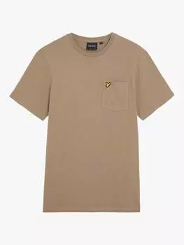 Хлопчатобумажная футболка с карманом обычного покроя Lyle & Scott, цвет Desert Taupe