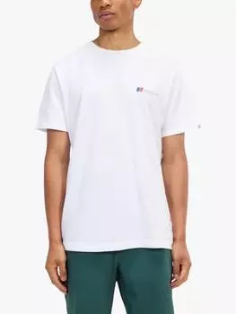 Хлопчатобумажная футболка с круглым вырезом и логотипом Berghaus, цвет Pure White