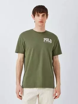 Хлопчатобумажная футболка с логотипом polo Ralph Lauren, цвет Tree Green